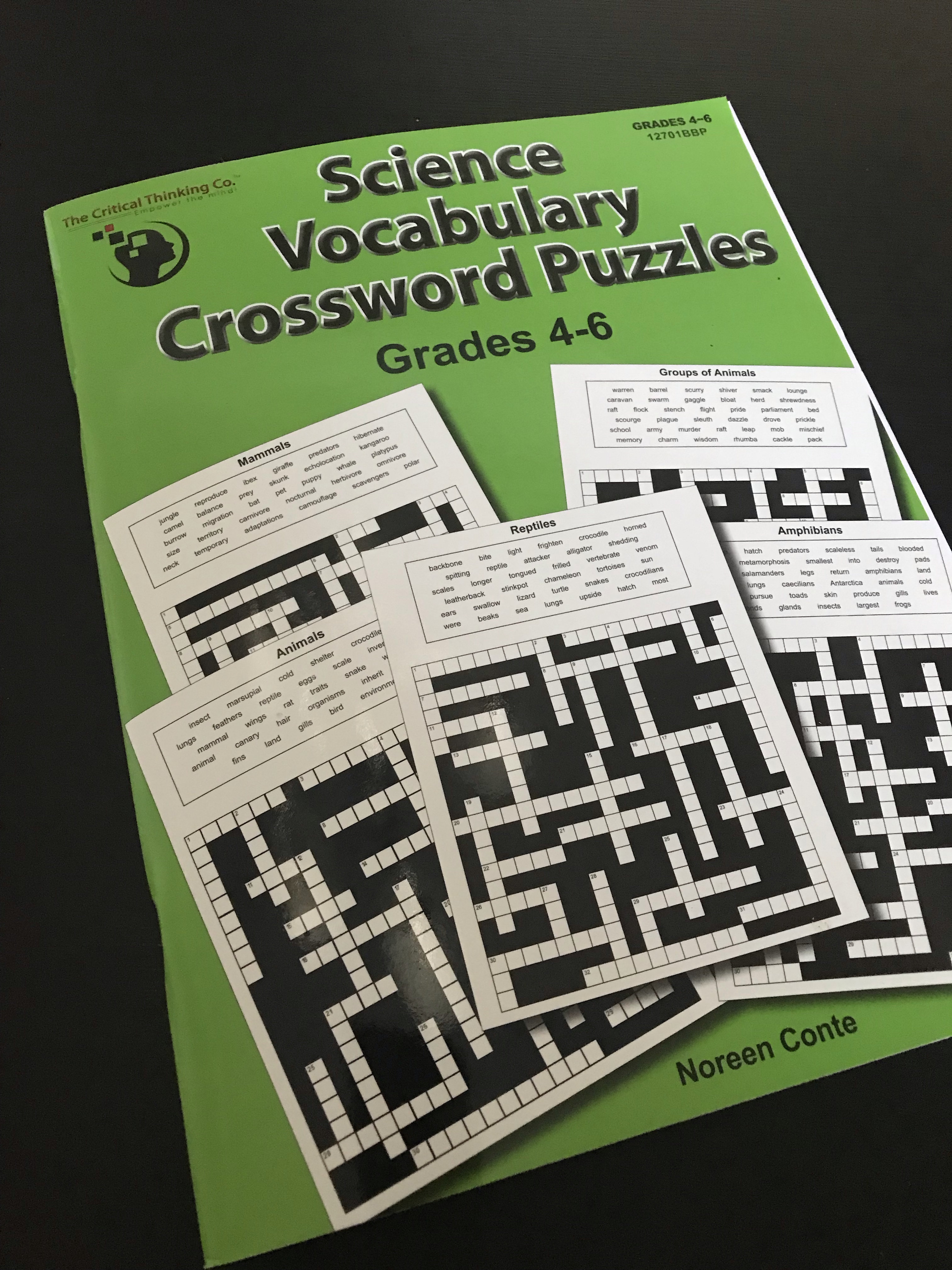 The Critical Thinking Co.™: Science Vocabulary Crossword Puzzles Review ...